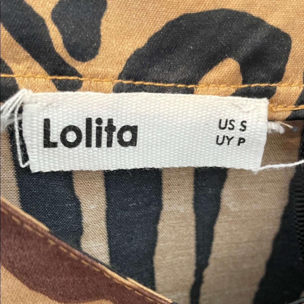 NWT Lolita Slip Maxi Dress in Brown and Black Animal Print - Picture 2 of 5